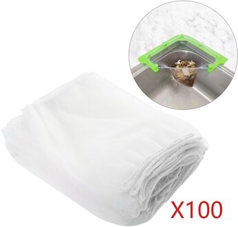 100Pcs Sink Filter Mesh Keuken Vuilniszak Voorkomen De Gootsteen Van Verstopping Filter Bag Voor Badkamer Zeef Vuilniszak wegwerp