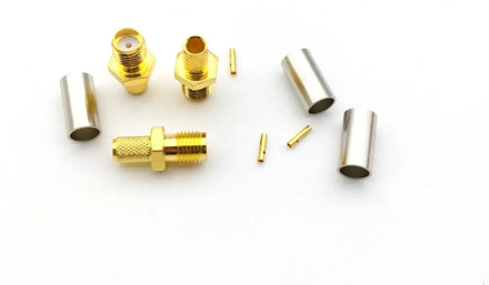 100pcs SMA Jack Female Crimp Connector for RG58 RG142 LMR195 Cable wholesale