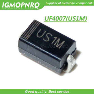 100PCS SMD US1M UF4007 1A/1000V SMA fast recovery diode rectifier New Original