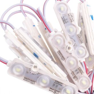 100Pcs SMD5730 3 Led Injectie Led Module 12V Met Lens Waterdichte IP68 1.2W Wit Led Teken Winkel banner Doosletters Cold wit