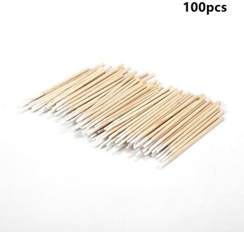 100Pcs Spitse Kop Wattenstaafje Gezondheid Beauty Make-Up Cosmetica Oor Nagel Schoon Wattenstaafje Abacterial Verwijdering Dentals Accessoires 100 stk