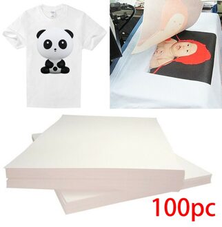 100Pcs T-shirt Afdrukken Op Thermische Transfer Papier Licht Stof Stof Proces