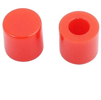 100Pcs Tactile Drukknop Cap 6 Mm Geldt Voor 6*6 Zelfsluitende Switch Knop Cap rood