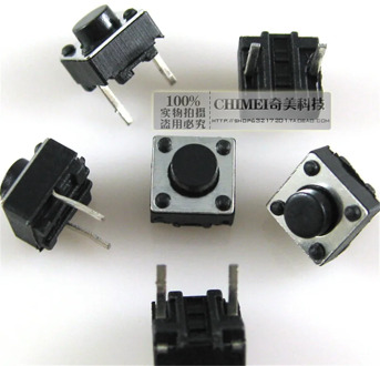 100pcs Tactile Switch Momentary Tact 6x6x5 6*6*5mm DIP Middle 2 pin ever