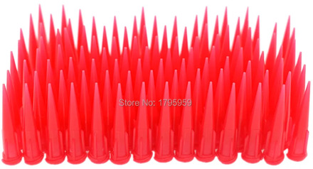 100pcs Tapered Dispensing Tips Adhesive Glue Dispensing Needle 25G Plastic Tapered Blunt Tips Liquid Glue Dispenser Needles Set