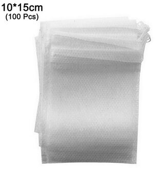 100Pcs Theezakjes Food Grade Lege Geurende Theezakjes Ei Met String Genezen Seal Filter Papier Voor Kruid Losse Thee keuken Accessoire 100stk 10X15cm