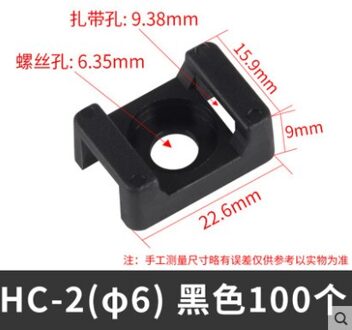 100Pcs Tie Bevestiging Zetel Tie Bevestiging Plaat Tie Bevestiging Apparaat Tie Bevestiging Apparaat Tie Bevestiging Apparaat Retainer Harnas HC-1-4