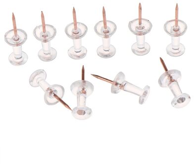 100Pcs Transparant Rose Gold Push Pins Thumb Punaise Board Pins Tekening Foto Muur Studs Kantoor Schoolbenodigdheden