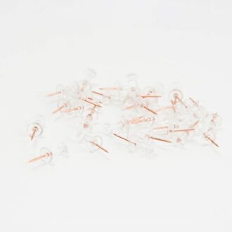 100Pcs Transparant Rose Gold Push Pins Thumb Punaise Board Pins Tekening Foto Muur Studs Kantoor Schoolbenodigdheden