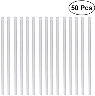 100Pcs Transparante Cocktail Drink Bar Muddler Ronde Kop Roeren Mixing Sticks Pollepel Stirrer Roerstokje afbeelding 1