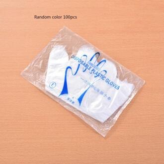 100Pcs Transparante Plastic Wegwerp Handschoenen Diningthickening Schoonheid Huishouden Badkamer Sanitair Keuken Koken Schoonmaken