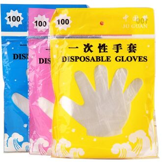 100Pcs Transparante Wegwerp Plastic Handschoenen Huishoudelijke Bbq Koken Bbq Keuken Gereedschap Voedsel Schoonmaken Guanti Monouso Desechables