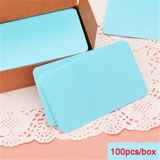 100Pcs Vellen Zelfklevende Memo Pad Sticky Notes Bookmark Marker Memo Sticker Papier Bericht Card Student Kantoorbenodigdheden blauw 100stk