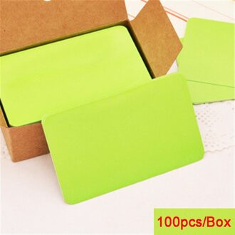 100Pcs Vellen Zelfklevende Memo Pad Sticky Notes Bookmark Marker Memo Sticker Papier Bericht Card Student Kantoorbenodigdheden groen 100stk