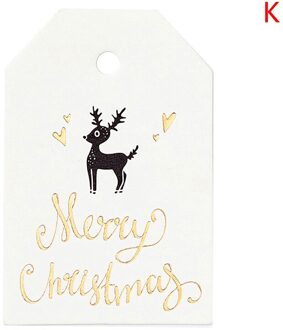 100Pcs Vrolijk Kerstfeest Diy Kraft Tags Etiketten Cadeaupapier Hang Tags Kerstman Papier Kaarten Xmas Party Supplies