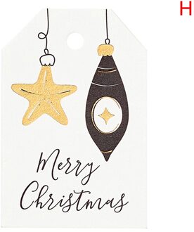 100Pcs Vrolijk Kerstfeest Diy Kraft Tags Etiketten Cadeaupapier Hang Tags Kerstman Papier Kaarten Xmas Party Supplies
