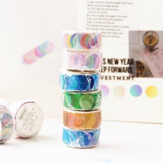 100Pcs Washi Tape Dots Decoratieve Plakband Sticker Label Scrapbooking Effen Kleur Voor Fotoalbum Briefpapier