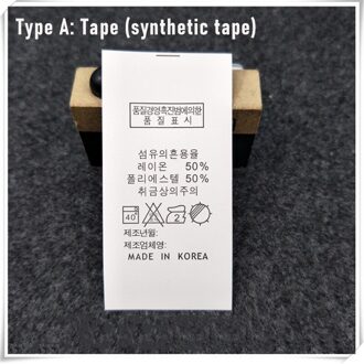 100Pcs Wassen Instructies Doek Lint Zorg Etiketten Soft Satin Component Gemaakt In Korea Naaien Ondergoed Label 6*3cm type A