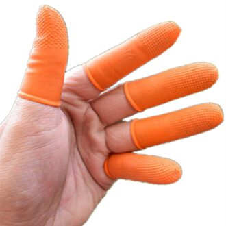 100Pcs Waterdichte Rubberen Latex Vinger Handschoenen Voor Afwas Wasserij Huishouden Vinger Babybedjes Vingertop Beschermende Disposable