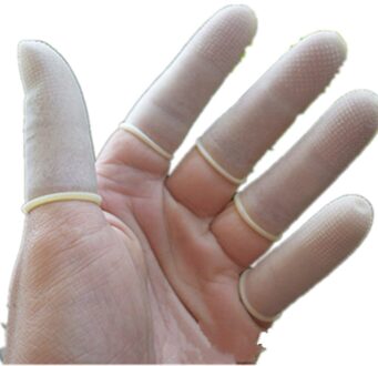 100Pcs Waterdichte Rubberen Latex Vinger Handschoenen Voor Afwas Wasserij Huishouden Vinger Babybedjes Vingertop Beschermende Disposable