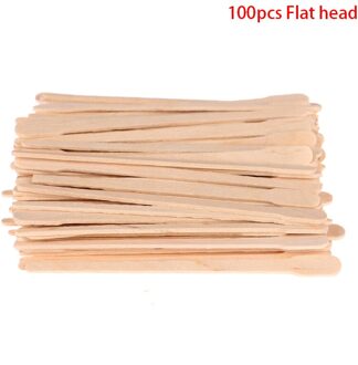 100Pcs Waxen Wax Houten Wegwerp Bamboestokken Spatel Tongspatel Kit Beauty Tool Ontharingscrème Ontharingscrème 2