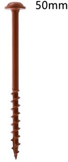 100Pcs Weerbestendig Zelftappende Houtbewerking Voor Jig Fastener Bevestiging Hardware Hoge Sterkte Meubels Pocket Gat Schroef Geneigd B 50mm