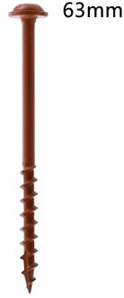 100Pcs Weerbestendig Zelftappende Houtbewerking Voor Jig Fastener Bevestiging Hardware Hoge Sterkte Meubels Pocket Gat Schroef Geneigd B 63mm