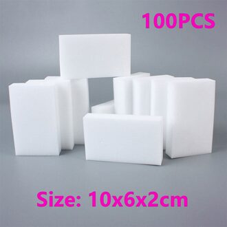 100Pcs White Magic Sponge Eraser Cleaning Melamine Schuimreiniger Keuken Pad Keuken Accessoires Melamine Spons Voor Wassen