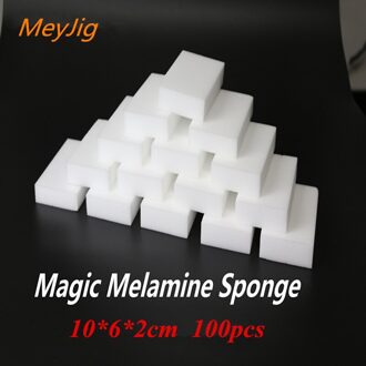 100Pcs White Magic Sponge Eraser Cleaning Melamine Schuimreiniger Keuken Pad Keuken Accessoires Melamine Spons Voor Wassen