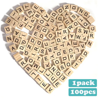 100pcs wooden letters English alphabet Letters Wood Household decorative arts crafts letter DIY Wood Cutout Discs For Patchwork