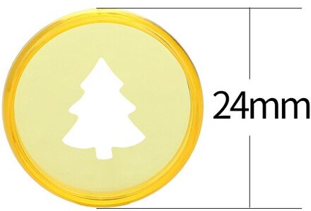 100PCS24MM Jelly Kleur Plastic Binding Ring Losbladige Notebook Groene Kerstboom Patroon Binding Cd Binding Gesp Jelly geel