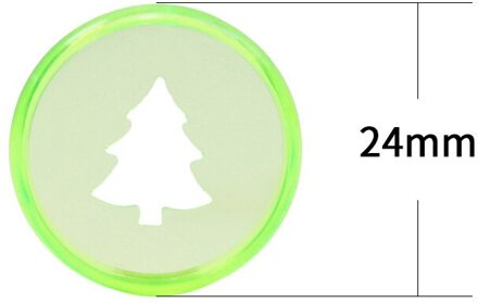 100PCS24MM Jelly Kleur Plastic Binding Ring Losbladige Notebook Groene Kerstboom Patroon Binding Cd Binding Gesp Jelly groen