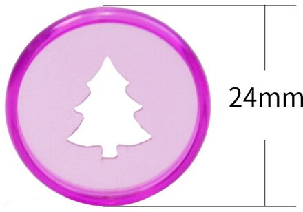 100PCS24MM Jelly Kleur Plastic Binding Ring Losbladige Notebook Groene Kerstboom Patroon Binding Cd Binding Gesp Jelly paars