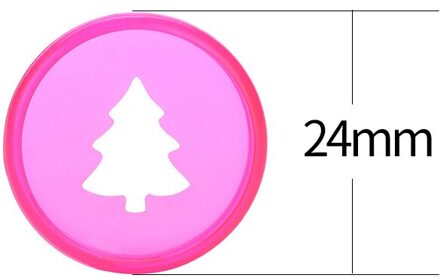 100PCS24MM Jelly Kleur Plastic Binding Ring Losbladige Notebook Groene Kerstboom Patroon Binding Cd Binding Gesp Jelly roze