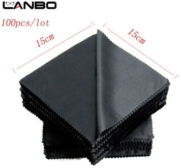 100psc/Lot 15X15Cm Lens Kleding Eyewear Accessoires Schoonmaakdoekje Microfiber Zonnebril Brillen Camera Bril Stofdoek Doekjes