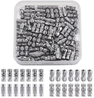 100set/box Mixed Shapes Brass Screw Clasps for Jewelry Makings DIY Platinum, 74x72x17mm;
