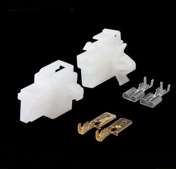 100Sets 2 Pin 6.3Mm Serie Connector Automotive Plug Met Terminal Made In China Voor Auto DJ7024A-6.3-11/21 full reeks