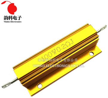 100W Aluminum Power Metal Shell Case Wirewound Resistor 0.01 ~ 100K 0.05 0.1 0.5 1 2 4 6 8 10 20 100 150 200 300 500 1K 10K ohm