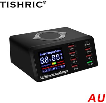 100W Draadloze Oplader Pd Snel Opladen Usb Lader Adapter Voor Iphone Fast Charger Charging Station Voor Xiaomi Huawei Samsung AU