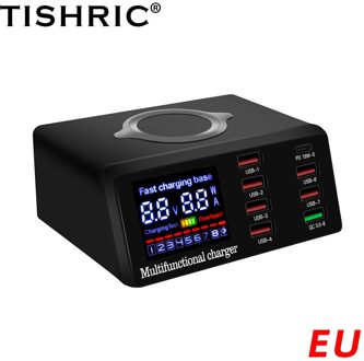 100W Draadloze Oplader Pd Snel Opladen Usb Lader Adapter Voor Iphone Fast Charger Charging Station Voor Xiaomi Huawei Samsung EU