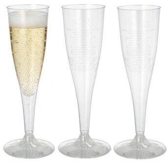 100x Champagne glazen van polystyreen