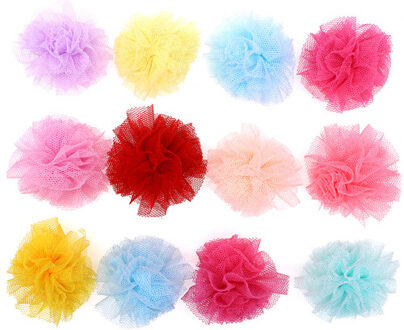 100X Cute Pet Puppy Hond Kat Haarelastiekjes met Elastiekjes Kant Bal Handgemaakte Hair Bows Haaraccessoires Hondentondeuse huisdier Producten