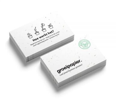 100x groeipapier visitekaartjes - unieke & duurzame visitekaartjes (100 st) drukken