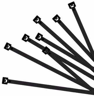 100x kabelbinders tie-wraps - 430 x 4.8  mm - zwarte ribs