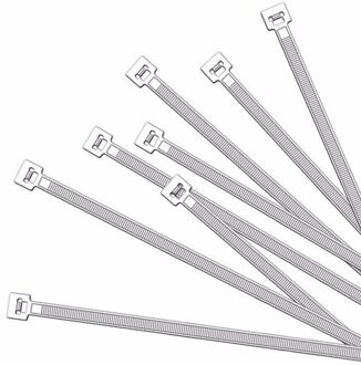 100x Kabelbinders tie-wraps wit 370 x 4,8 mm