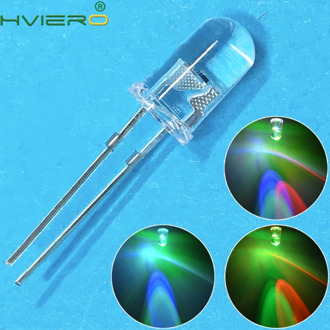100X Min F5 5mm Round Slow RGB Fast RGB Flash Diode Led Rainbow Multi Color Red Green Blue Light Emitting Diode Water Clear Lamp