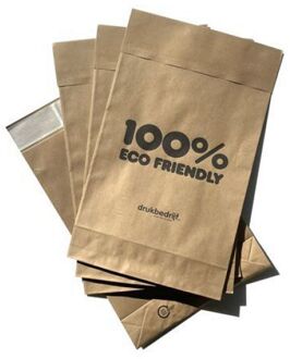 100x papieren verzendzakken bedrukken (100 st) drukken
