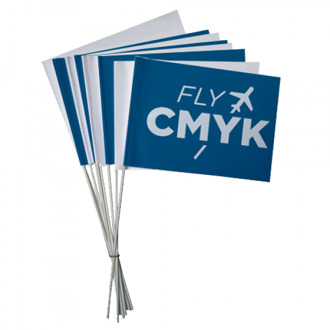 100x papieren zwaaivlaggetjes bedrukken (100 st) drukken