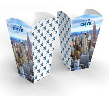 100x popcornbakjes met logo - popcornbakjes bedrukken (100 st) drukken