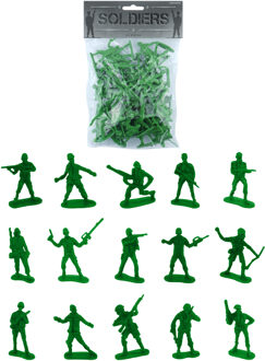 100x Speelgoed soldaatjes/soldaten figuren 3,5 - 7 cm